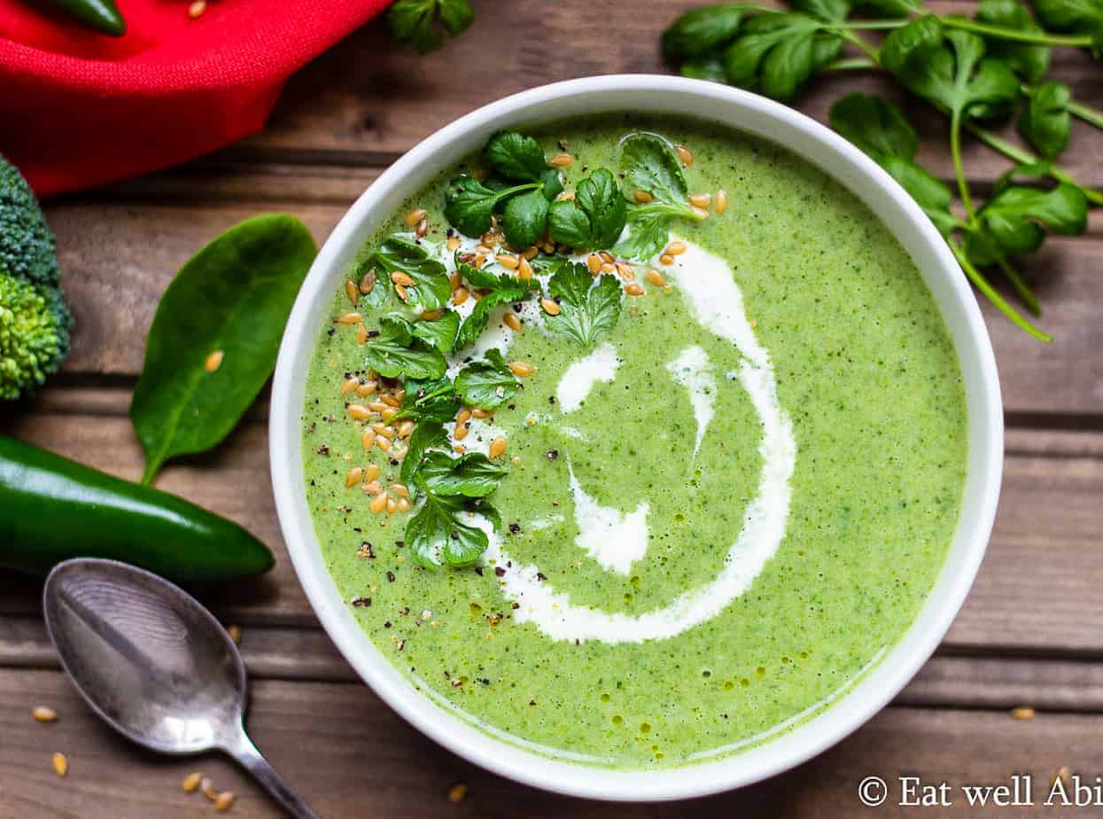 Easy Broccoli Soup With Coconut Milk · eat well abi