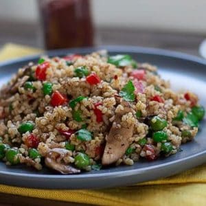 Bulgur wheat stir fry