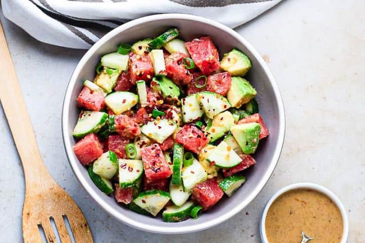 watermelon salad with suya spice