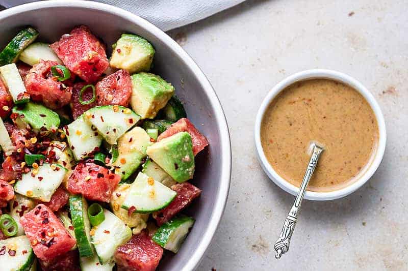 watermelon salad with suya spice