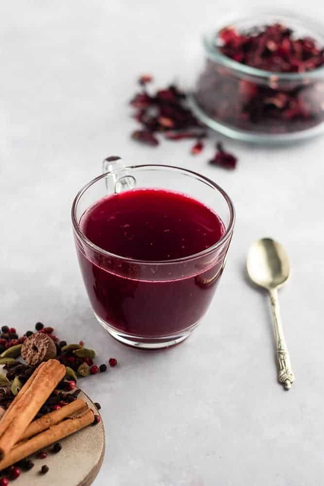 Spiced hibiscus drink
