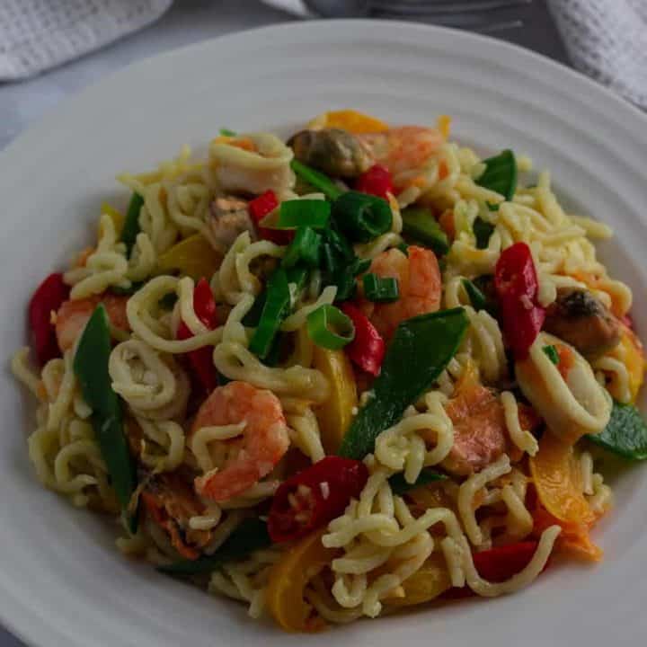 Nigerian Noodles with Seafood · eat well abi
