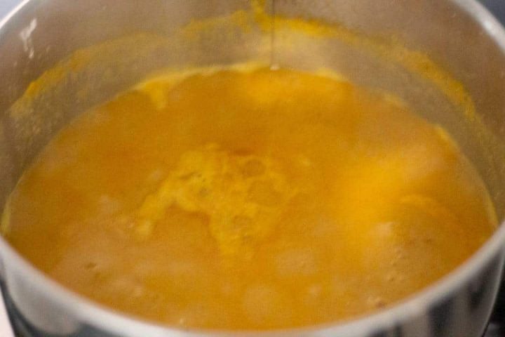 Gbegiri soup in a pot