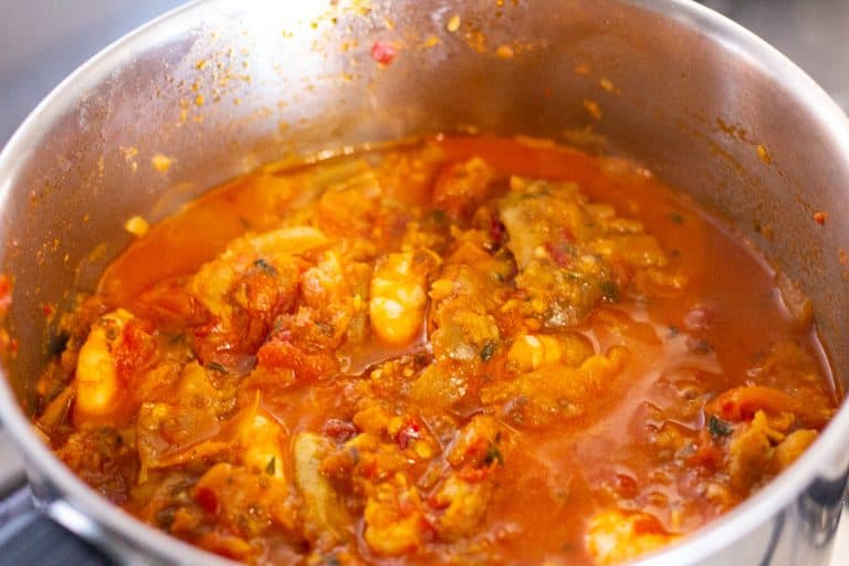 Oven Roasted Garden Egg Stew With Prawns · eat well abi