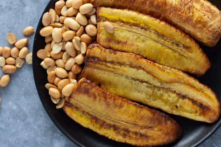 Boli. Roasted plantain made in the air fryer