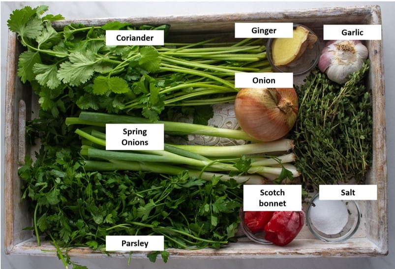 Caribbean Green Seasoning · eat well abi