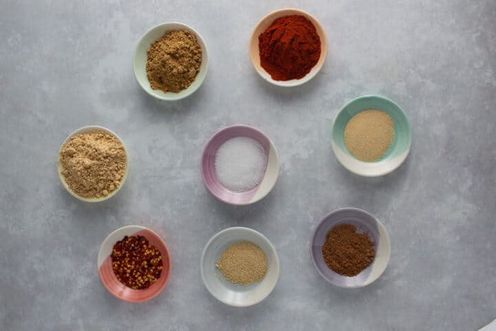 Suya spice recipe with peanut powder - ingredients