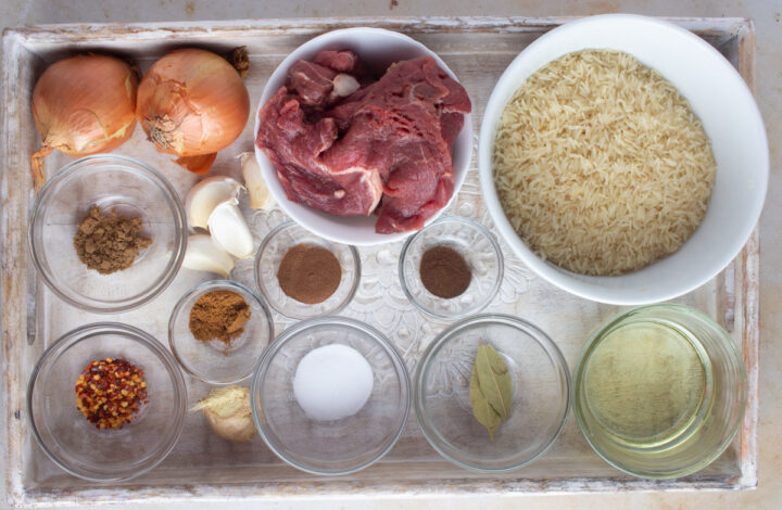 Ingredients for Kenyan beef pilau