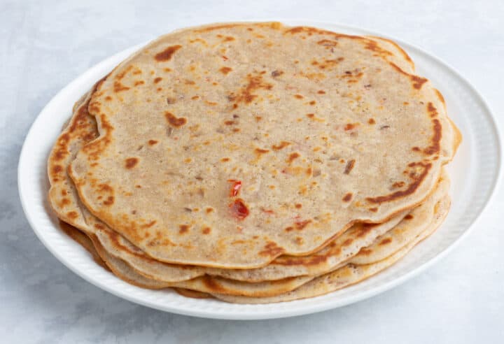 Nigerian pancakes on a white plate