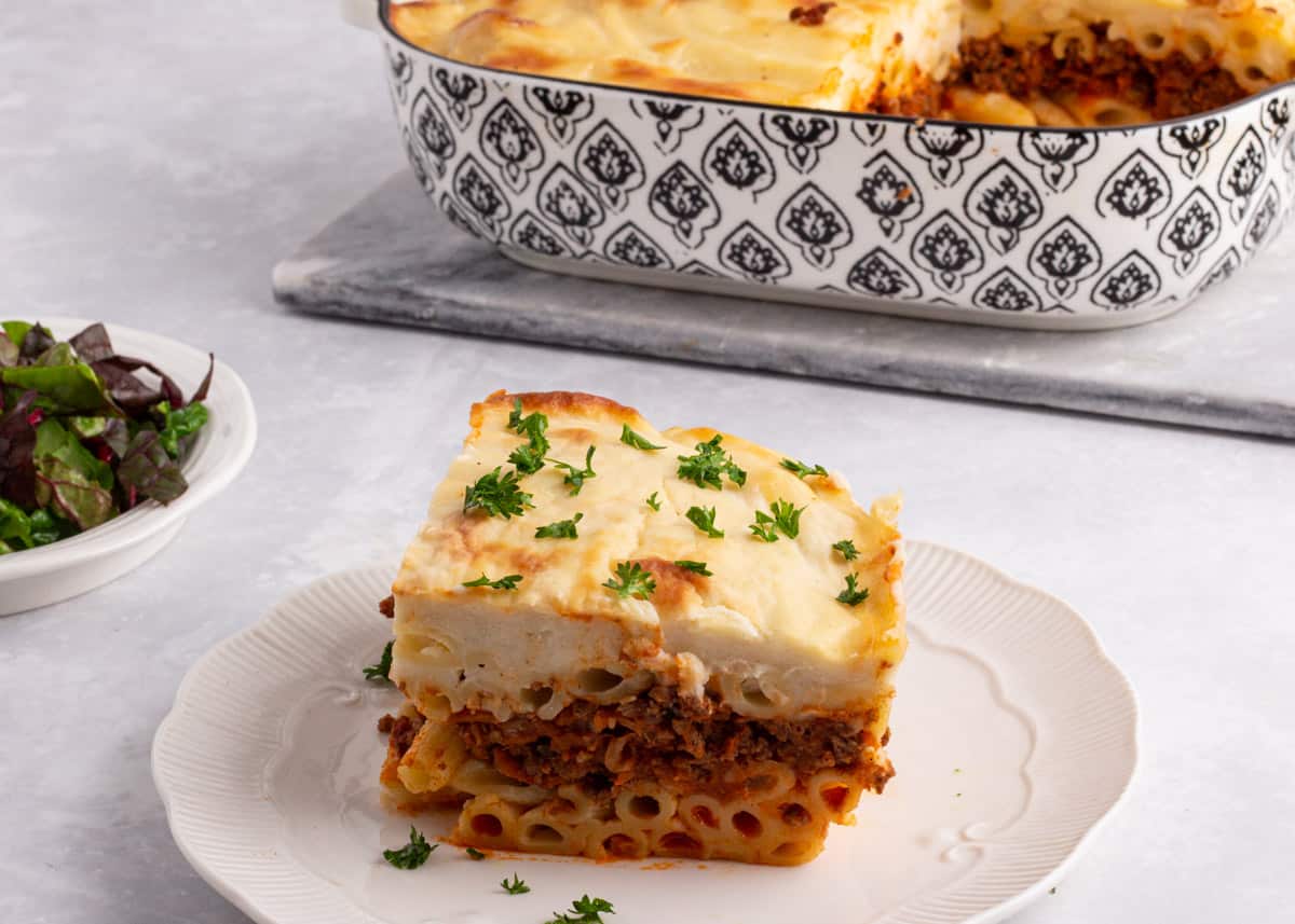 Egyptian Macaroni Bechamel Recipe · eat well abi