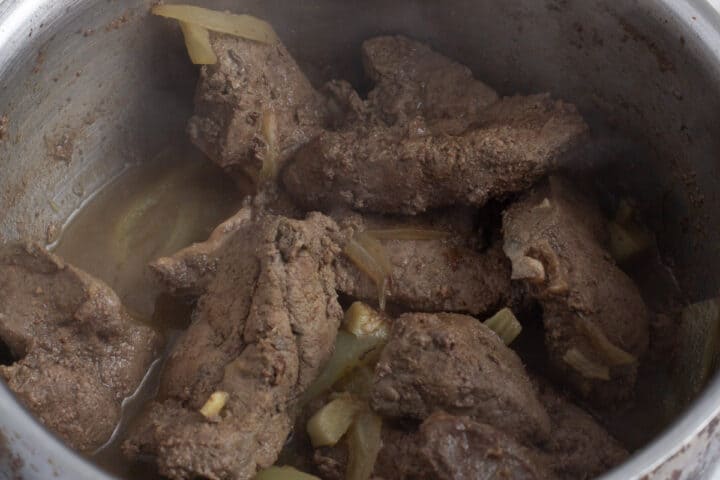 Beef liver for Nigerian fried rice