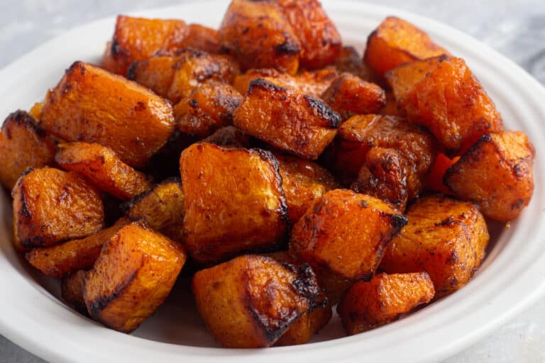 Spiced Air Fryer Butternut Squash · eat well abi