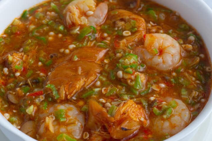 Nigerian Okra soup - ila alasepo